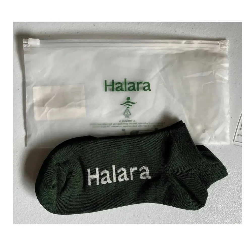 Halara No Show Ankle Socks Green Low Cut Athletic Casual Unisex OS
